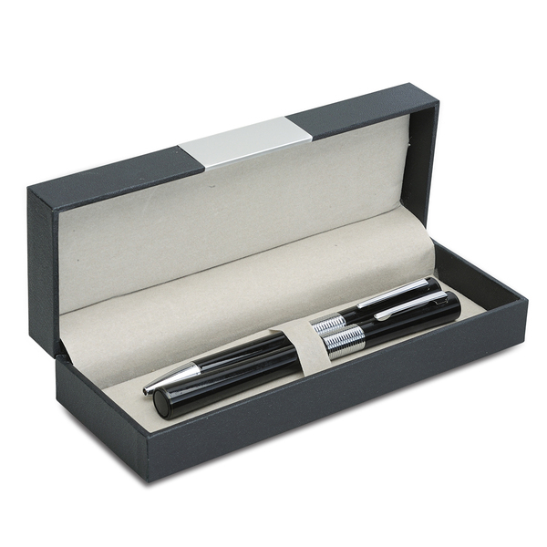 R01201 - Sandglass writing set, black 