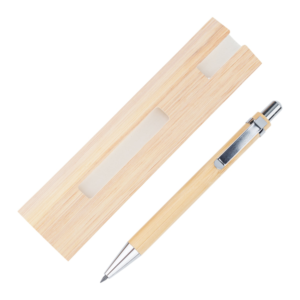 R02315.13 - Lakimus Long-Life bamboo pen/pencil in a sleeve, beige 
