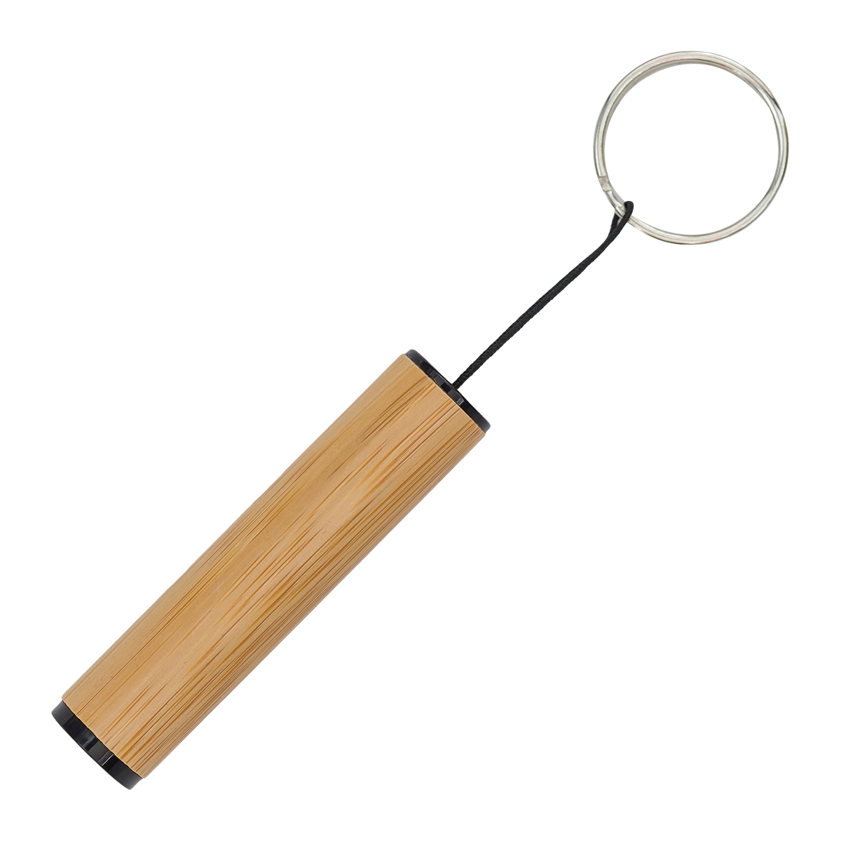 R02319.13 - Pelak bamboo pen and torch keychain in a gift box, beige 
