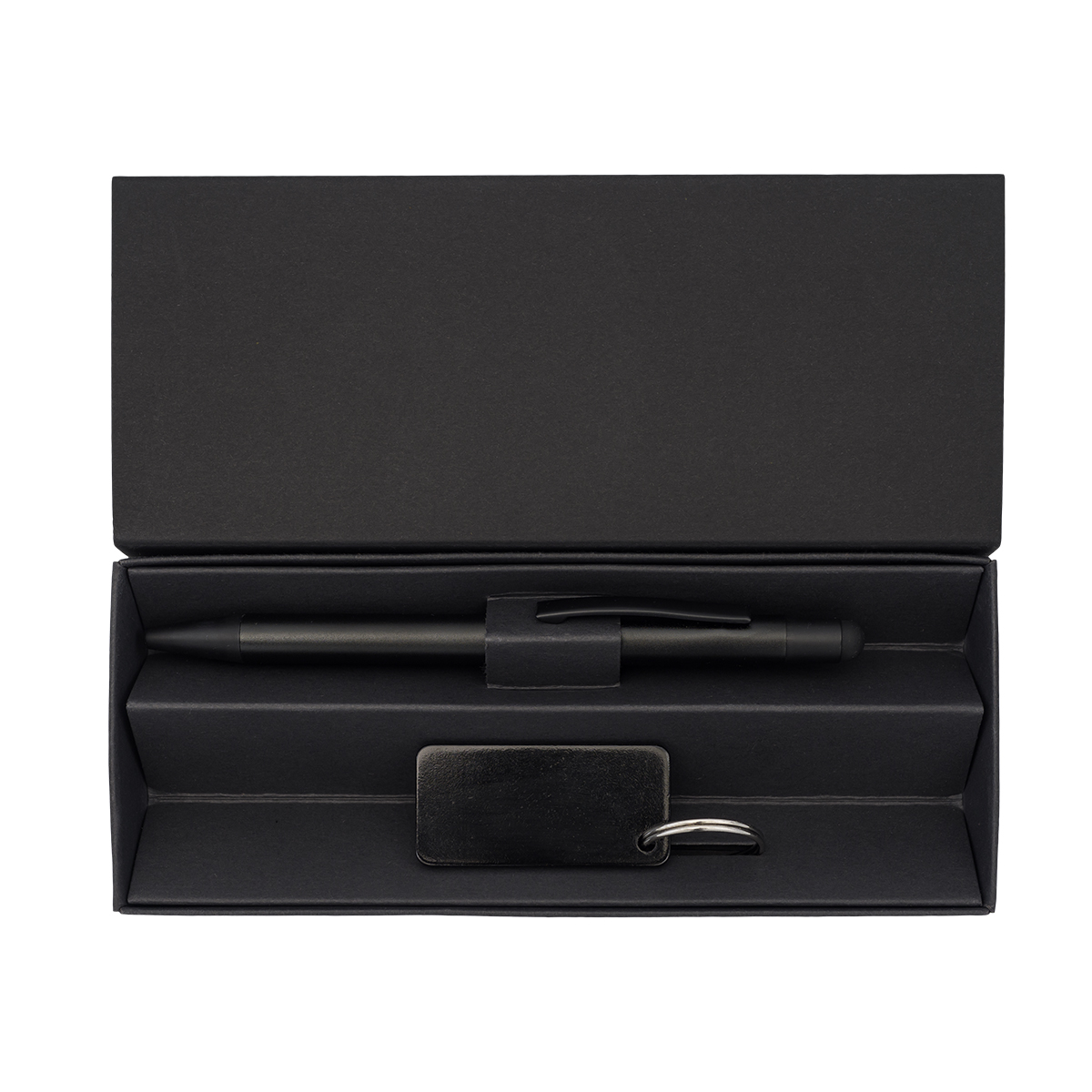 R02326.02 - Couple pen and keychain gift set, black 