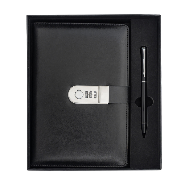 R02336.02 - Windsor gift set with notebook and pen, black