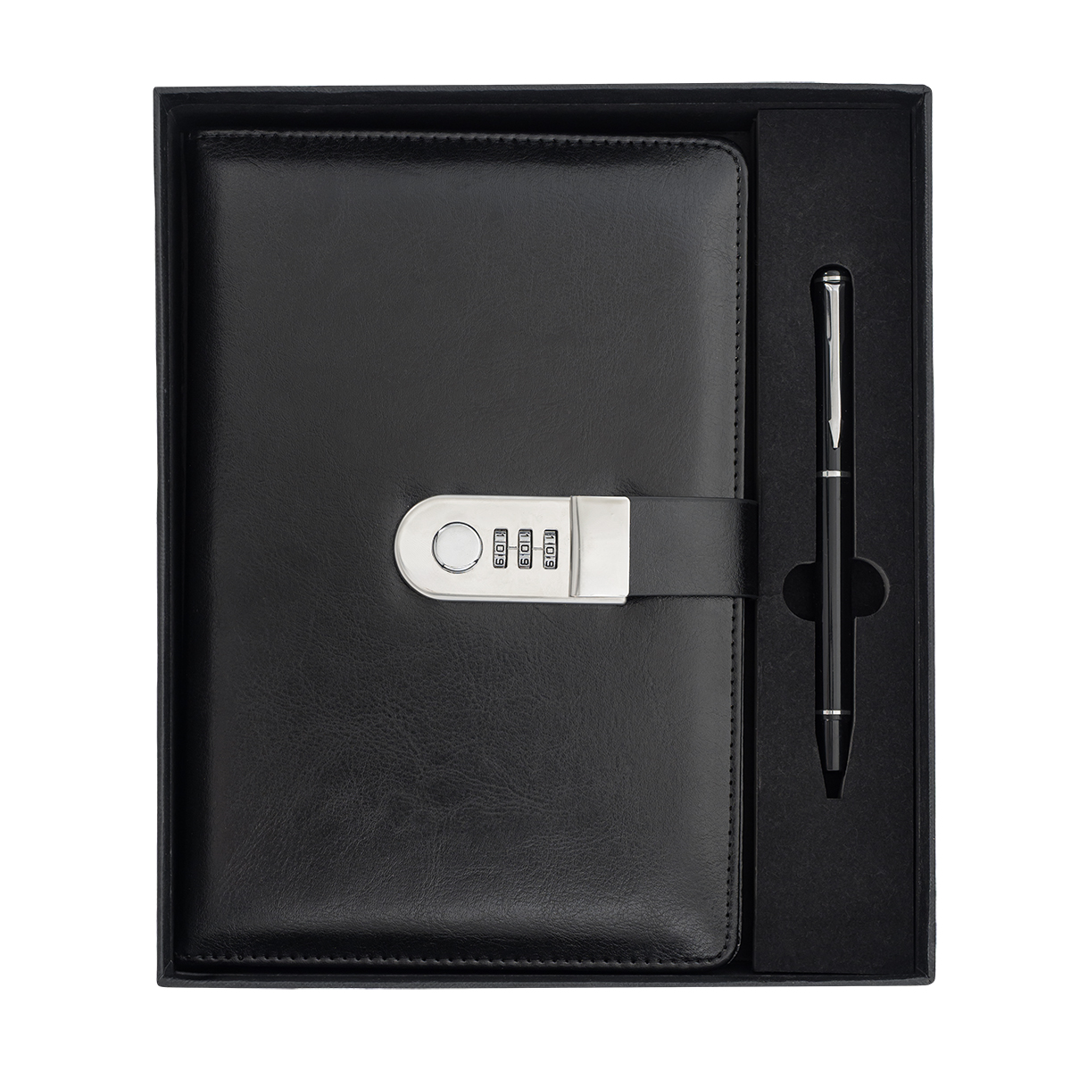 R02336.02 - Windsor gift set with notebook and pen, black 