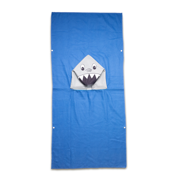 R07977.04 - Sharky poncho-towel with a hood, blue 