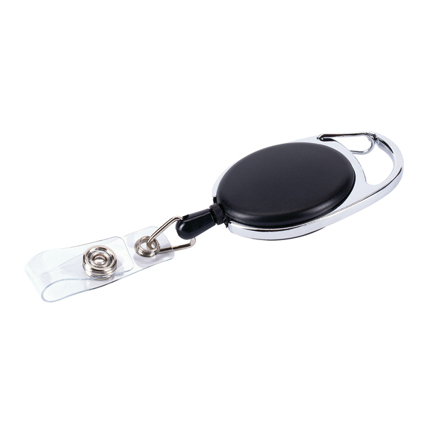 R08008.02 - Ski-pass with carabiner, black 