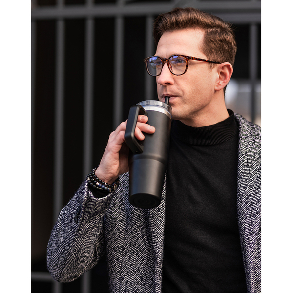 R08177.02 - 900 ml Memphis vacuum mug, black