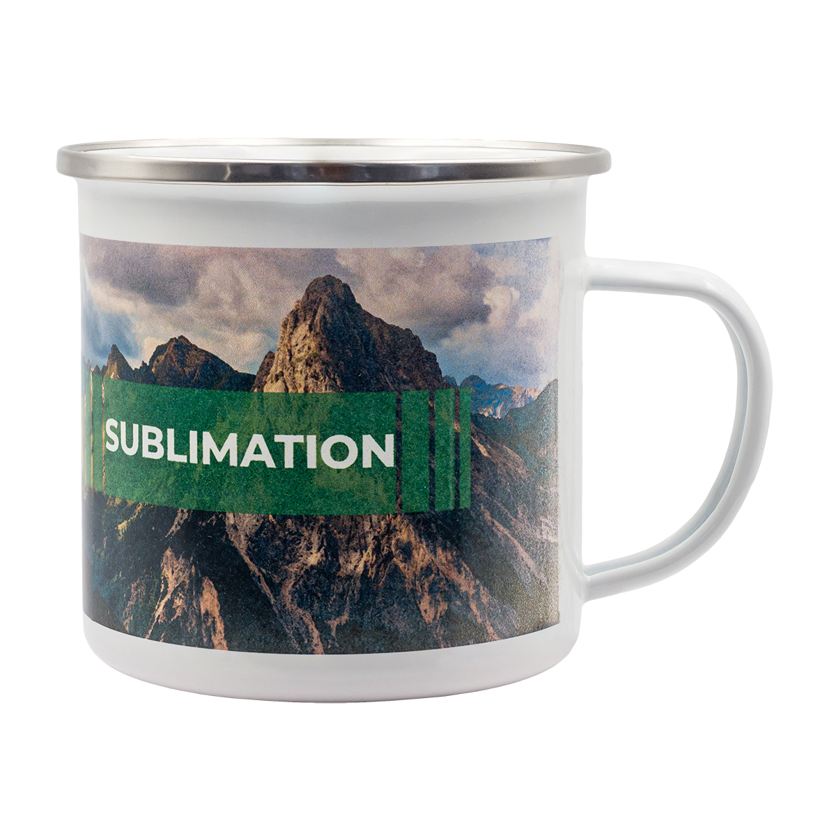 R08200.06 - 500 ml Odis Enamel mug with sublimation coating, white 