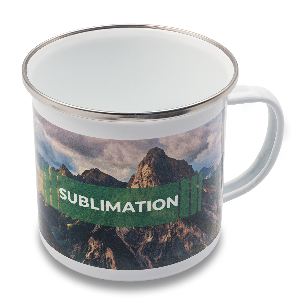 R08200.06 - 500 ml Odis Enamel mug with sublimation coating, white 