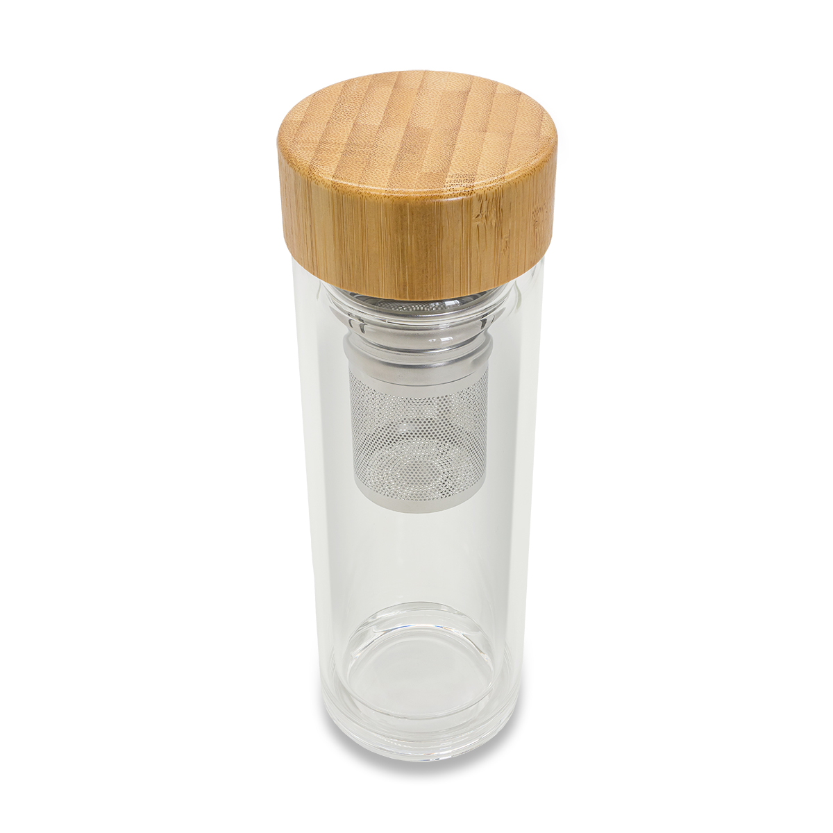 R08210.00 - 400 ml Helen Double-walled bottle with infuser, colorless 