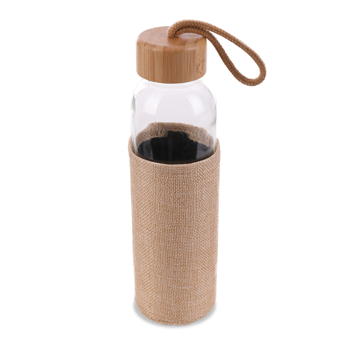 R08237.13 - 500 ml Aquarius glass bottle, beige 