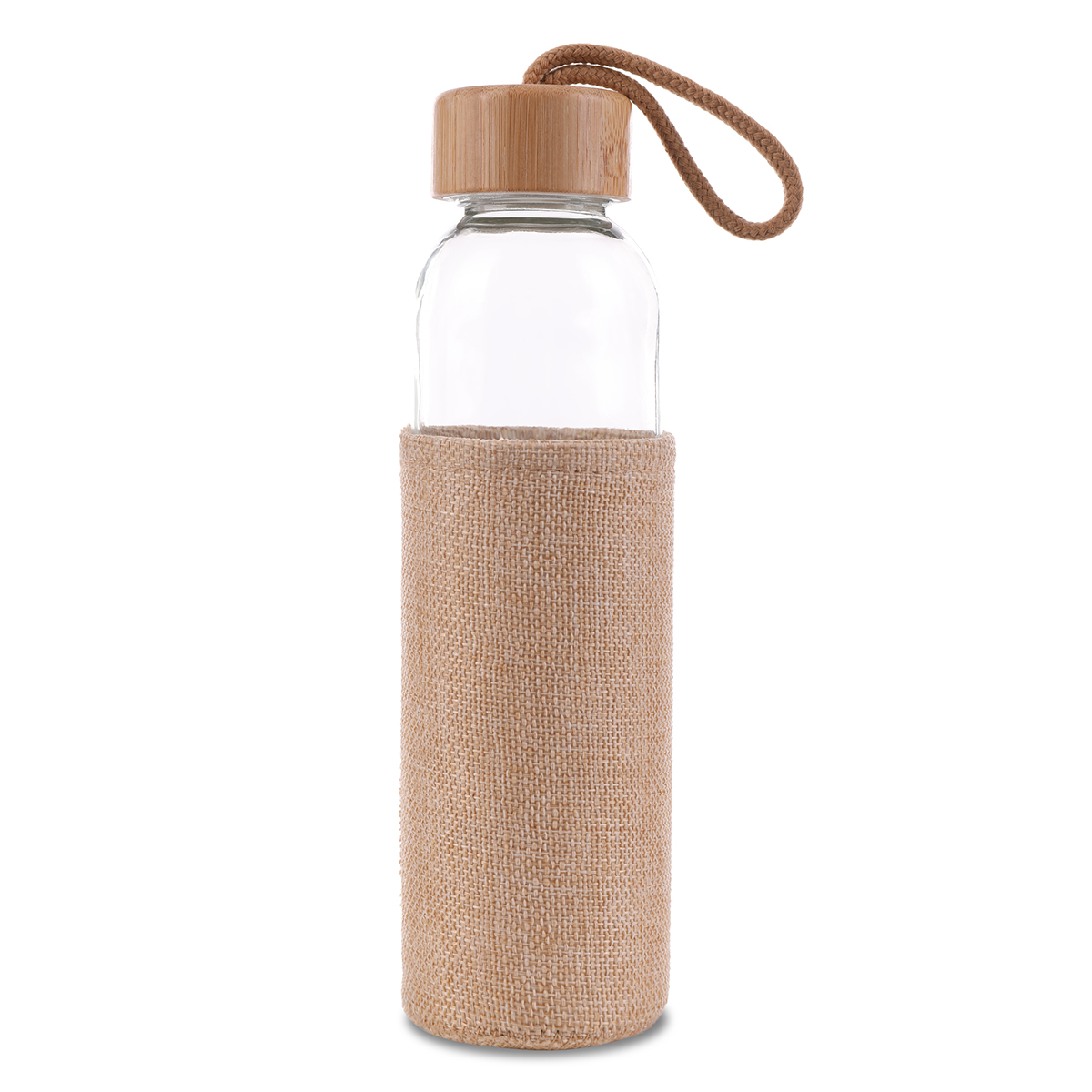 R08237.13 - 500 ml Aquarius glass bottle, beige 