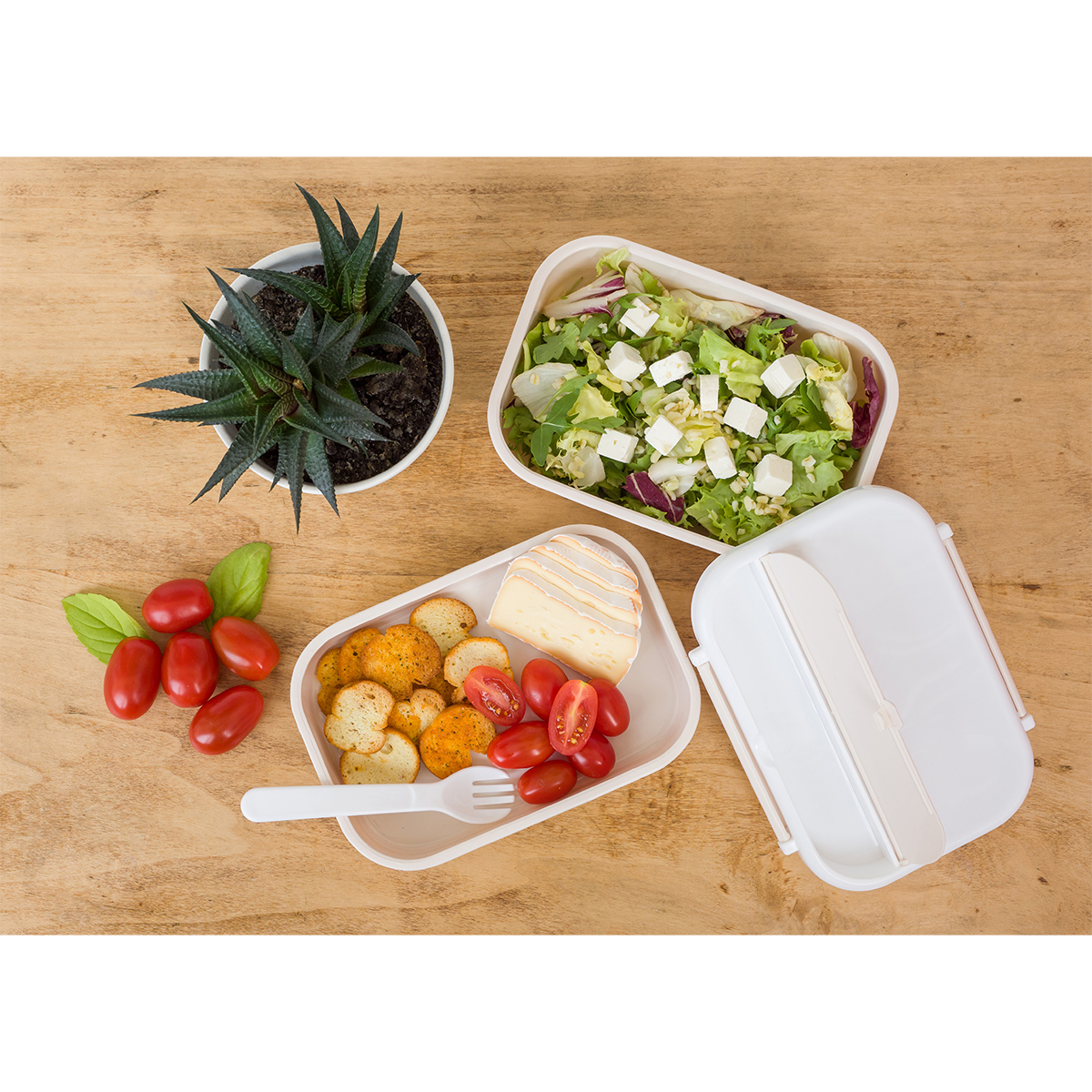 R08241.13 - 1200 ml Healthyway lunch box, beige 