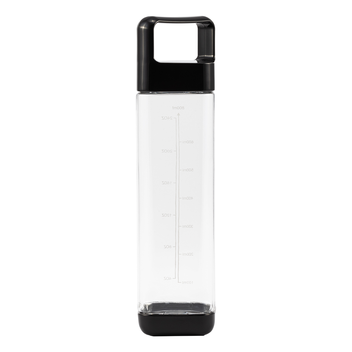 R08252.00 - Feelsofine water bottle 800 ml, colorless/black 