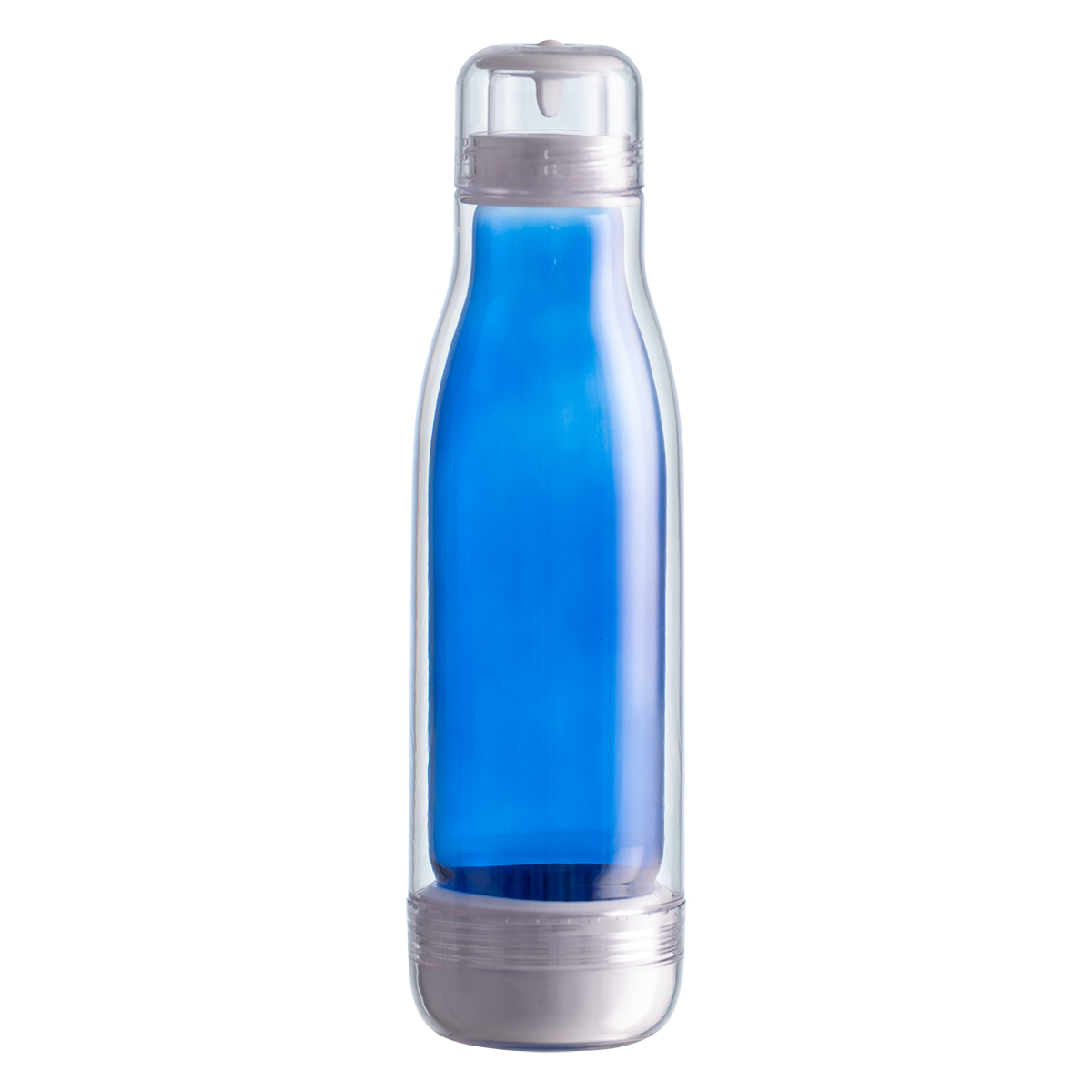 R08269.04 - 520 ml Smart glass bottle with outer tritan wall, blue 