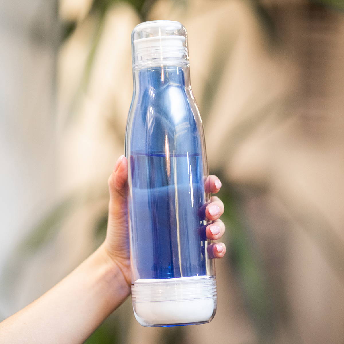R08269.04 - 520 ml Smart glass bottle with outer tritan wall, blue 