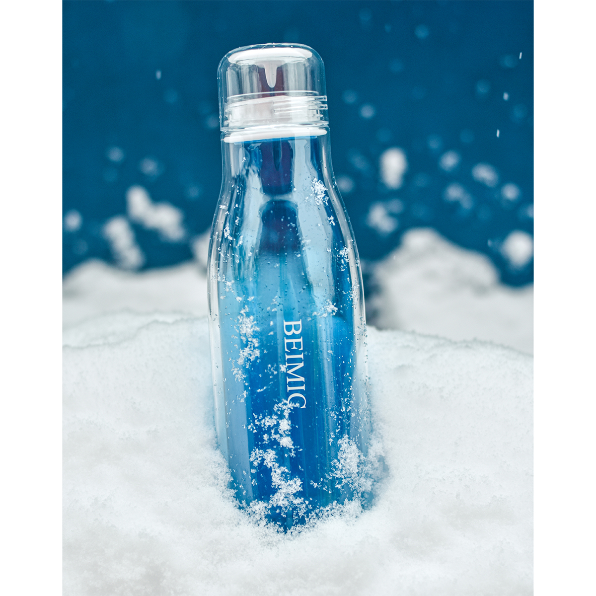 R08269.04 - 520 ml Smart glass bottle with outer tritan wall, blue 