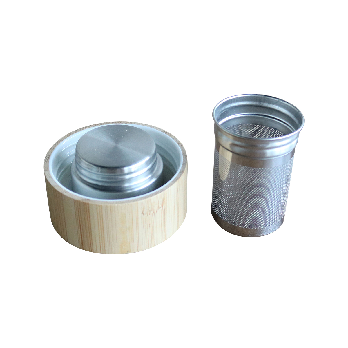 R08273.42 - 600 ml Gourmet glass bottle with tea infuser, dark blue 