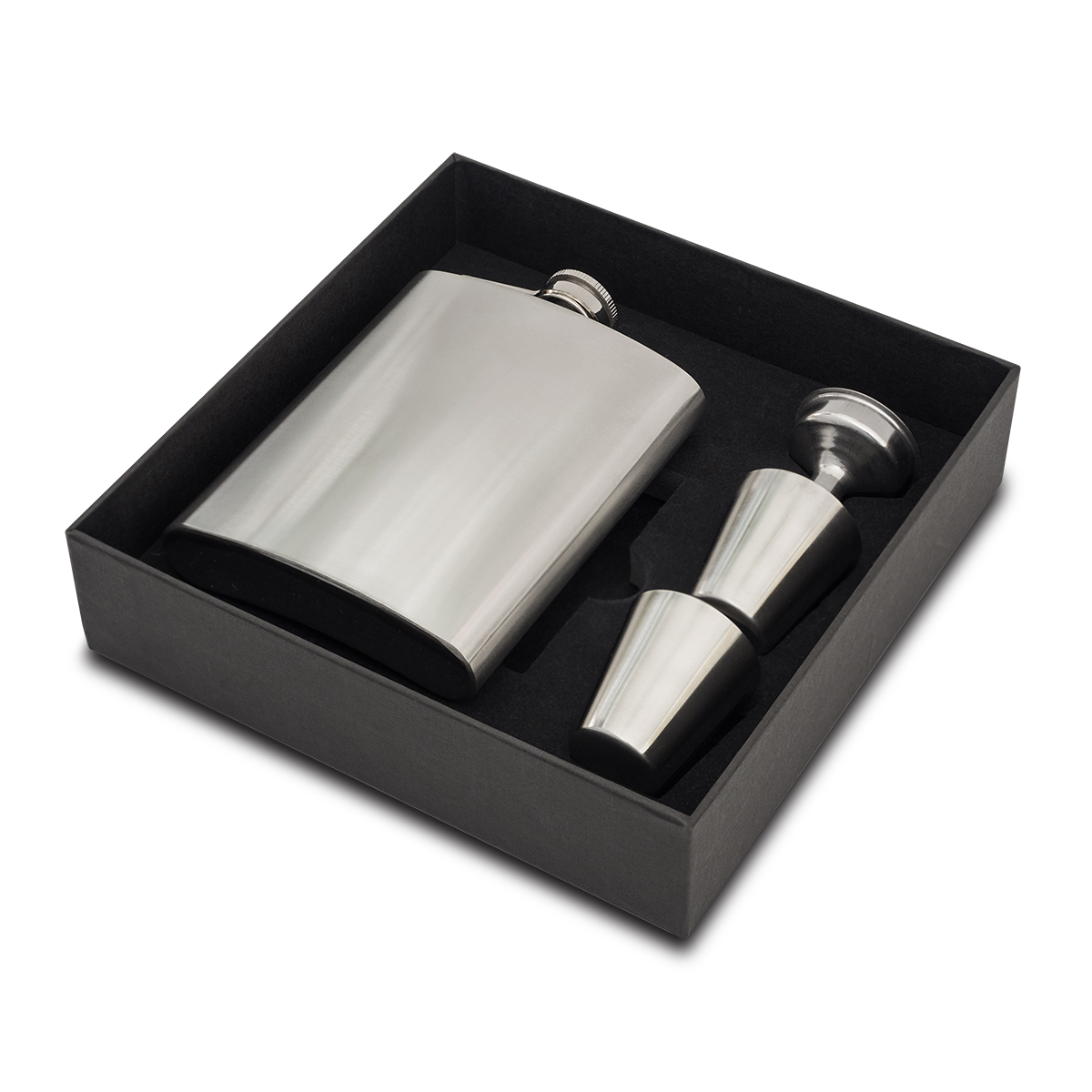 R08310.01 - Lucan hip flask set, silver 