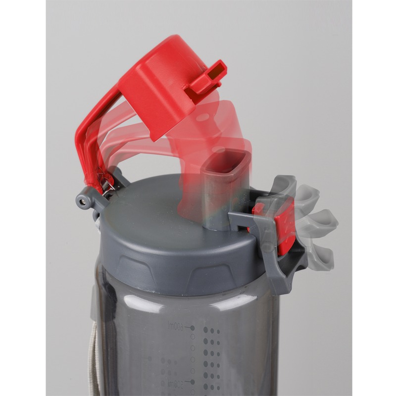 R08312.08 - 700 ml Feelsogood water bottle, red/grey 