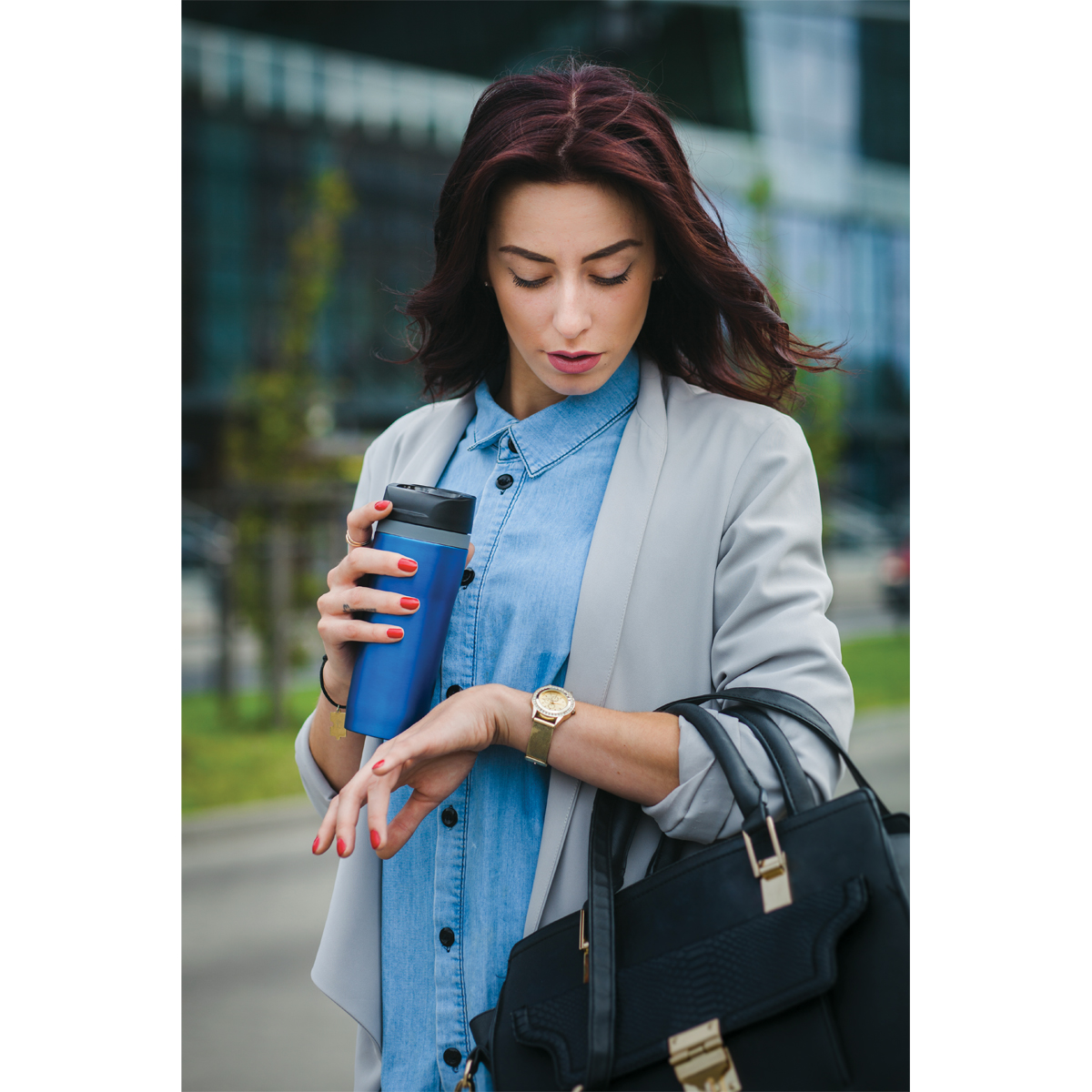 R08394.04 - 350 ml Winnipeg thermal mug, blue 