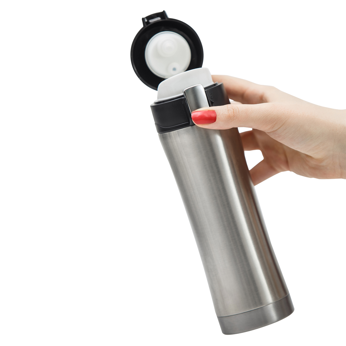 R08424.01 - 400 ml Secure thermal mug, silver 