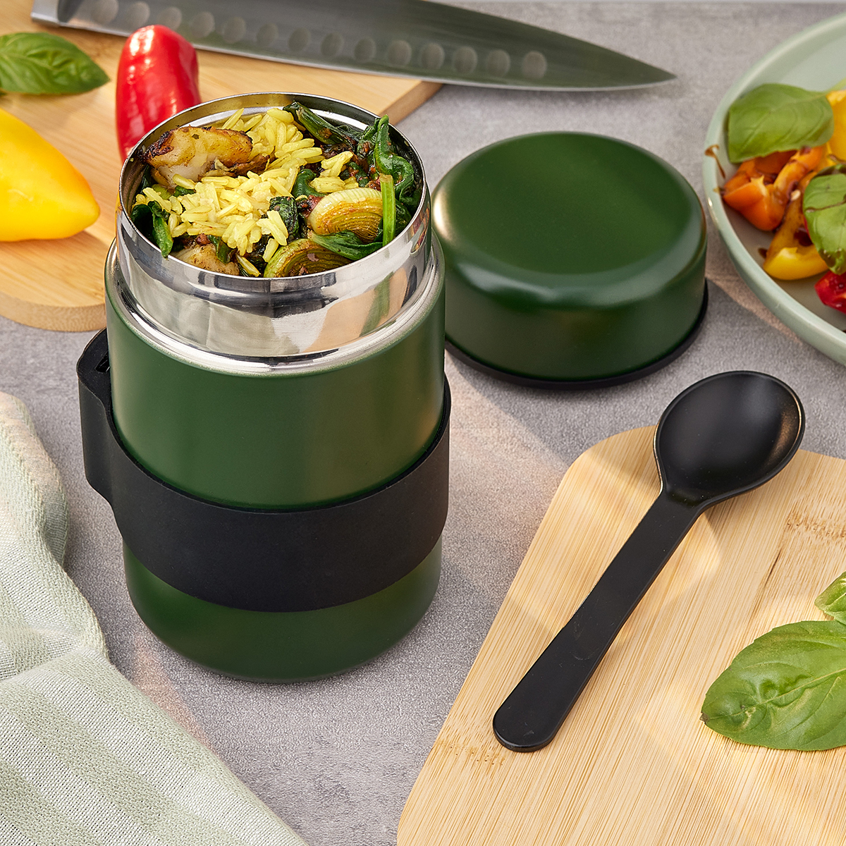 R08461.51 - 460 ml Vajxo vacuum container, dark green 