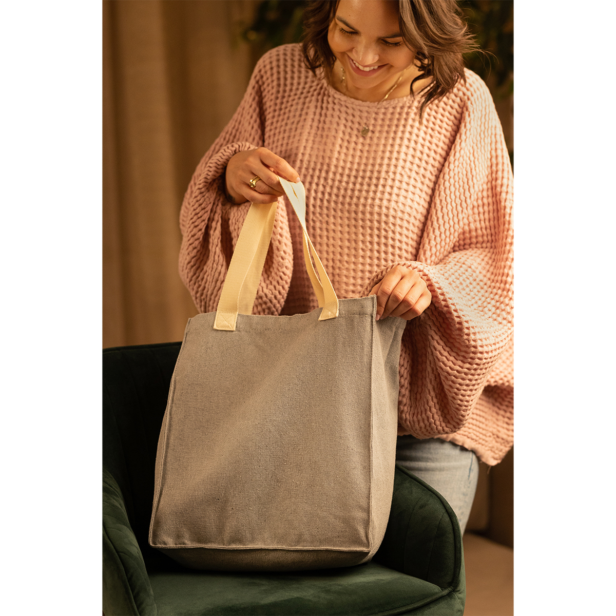 R08482.21 - Lisburn 340 g/m2 cotton bag, grey 