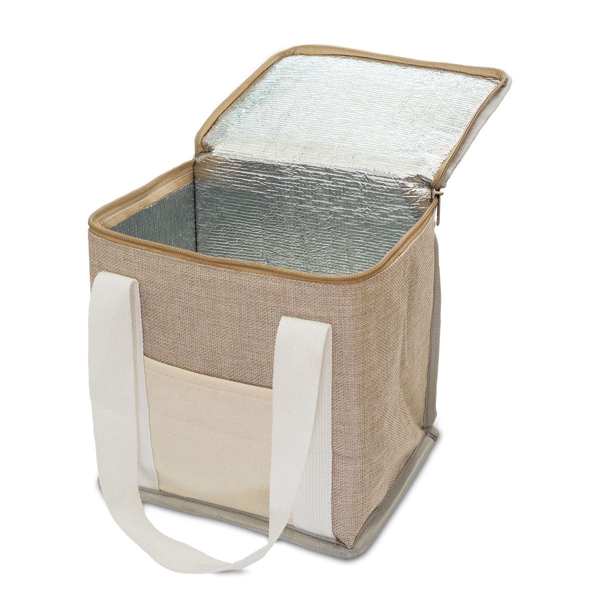 R08508.13 - Loni insulated juta lunch bag, beige 