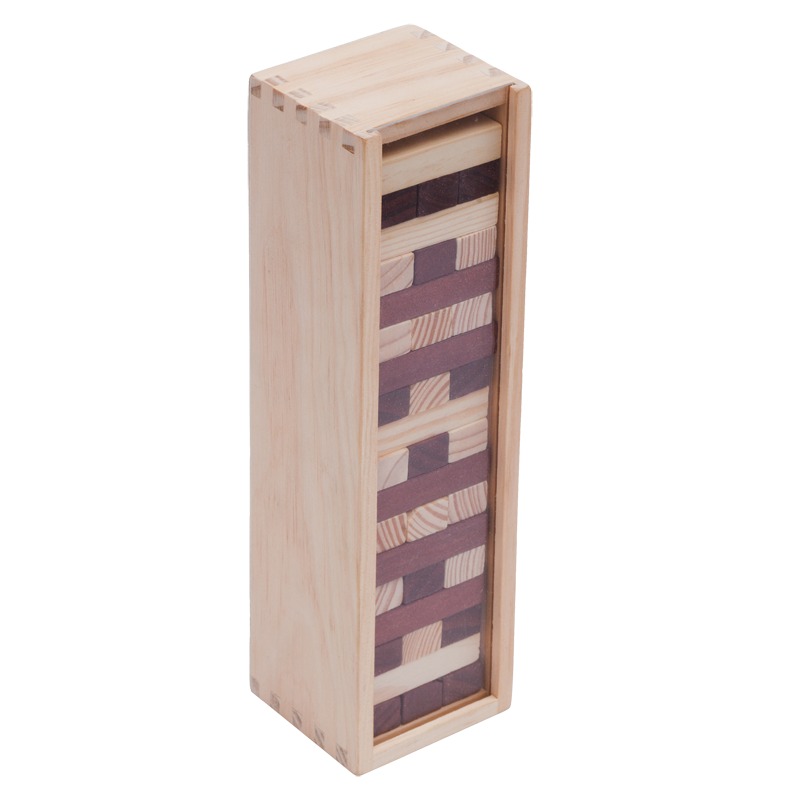 R08844 - Tower wooden game, brown 