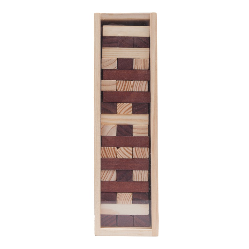 R08844 - Tower wooden game, brown 