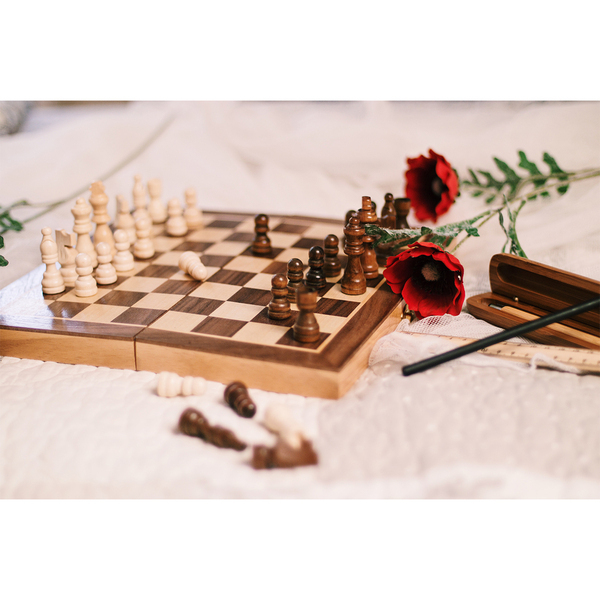 R08854.10 - Wooden chess, brown 