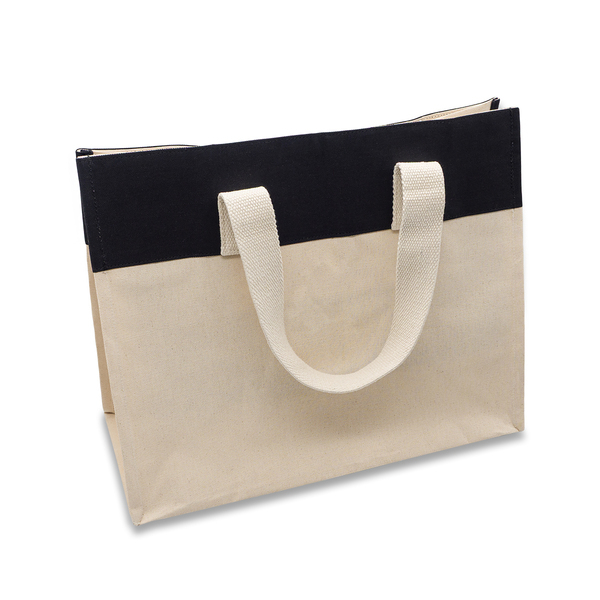 R08931.02 - Alinea cotton bag with pocket, black 