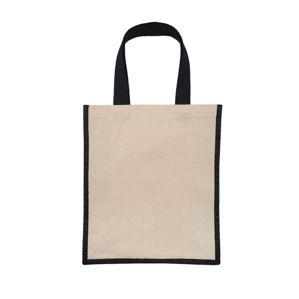R08932.02 - Fibra cotton bag with jute, black