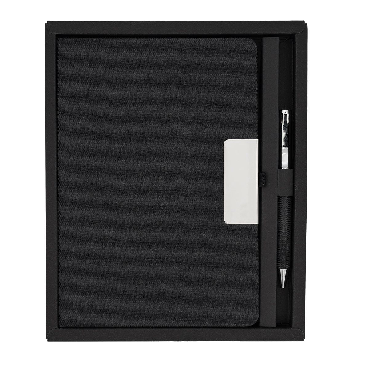 R17018.02 - Plata RPET Notebook & Pen Gift Set, black 