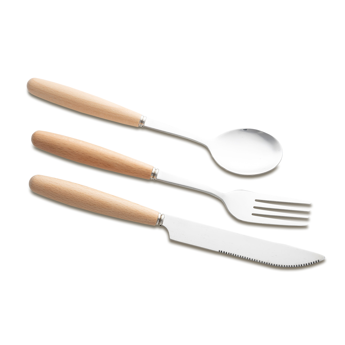R17156.13 - Nantes Cutlery Set in Cotton Bag, beige/silver 