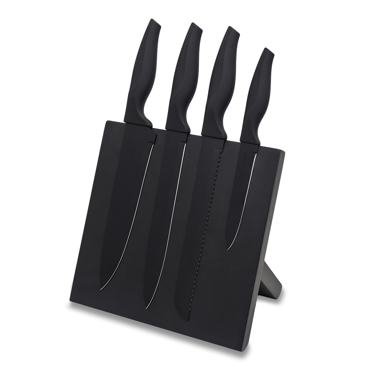 R17166.02 - Akita set of knives on a magnetic block, black 