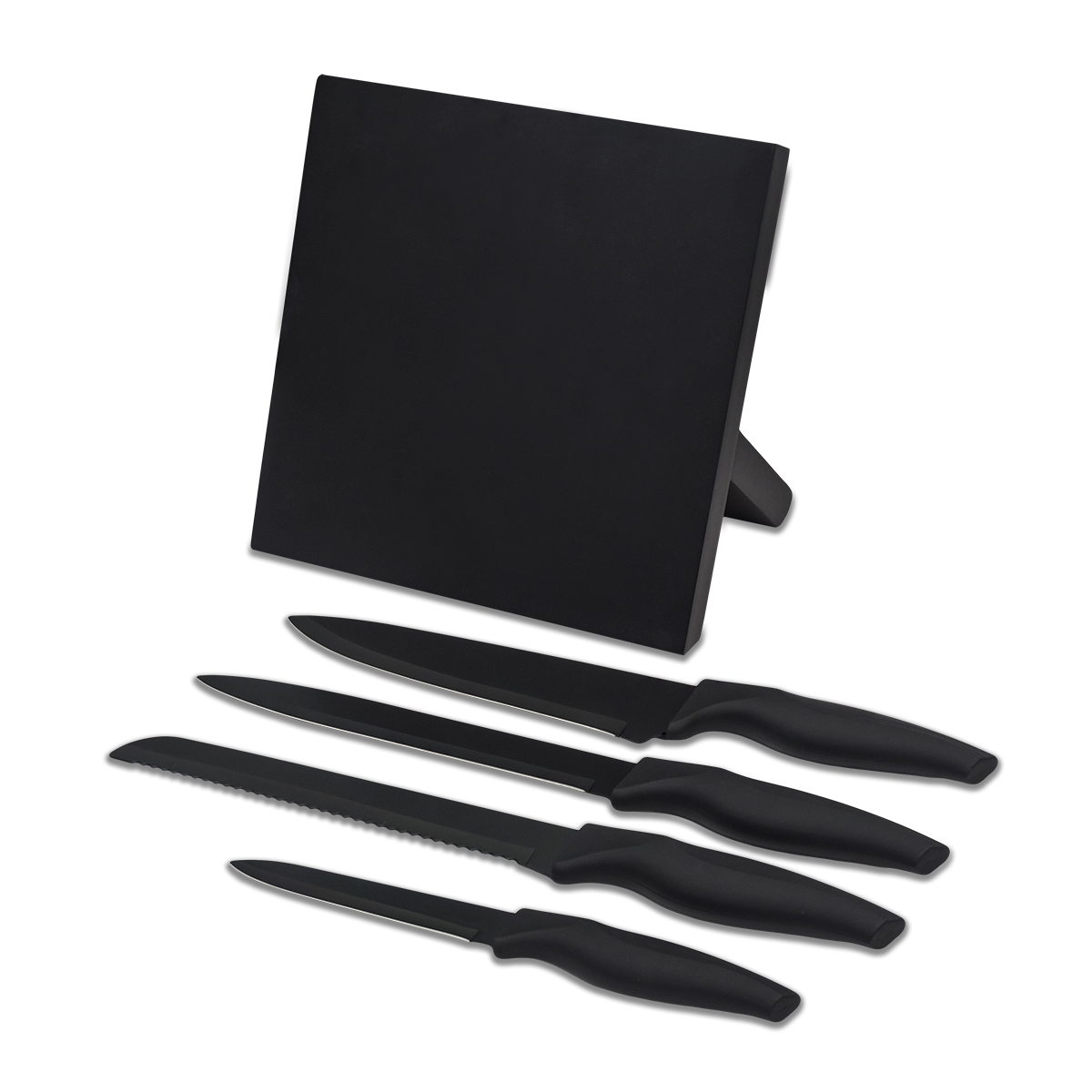 R17166.02 - Akita set of knives on a magnetic block, black 