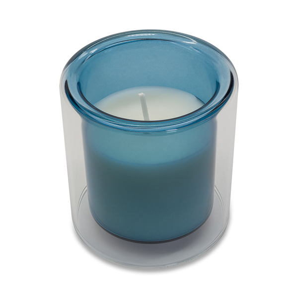 R17380.04 - Glasen scented candle in glass, blue