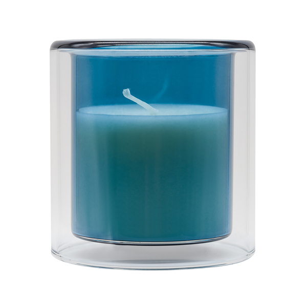 R17380.04 - Glasen scented candle in glass, blue 