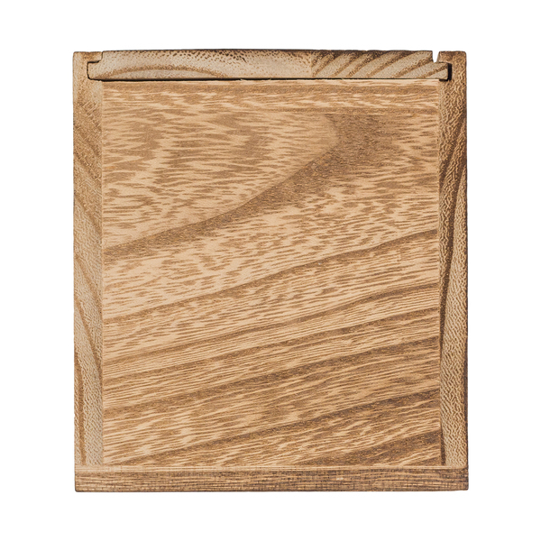 R17417.10 - Silia candle in a wooden box, brown 