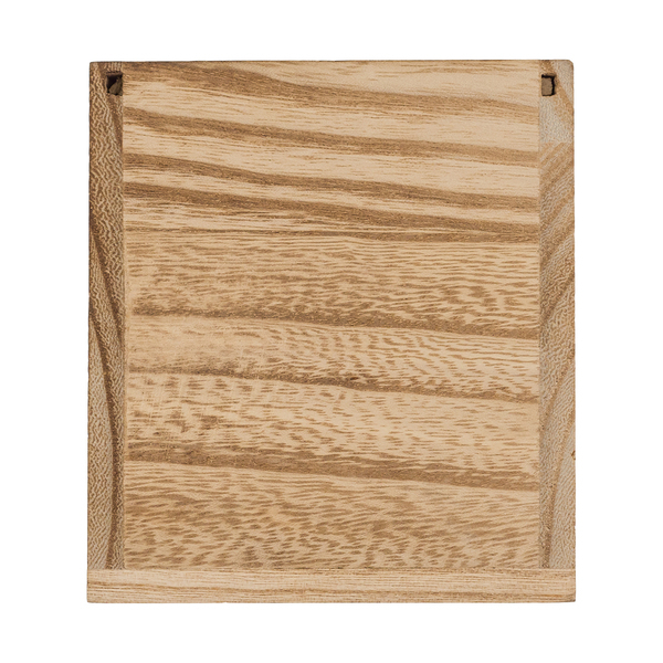 R17417.10 - Silia candle in a wooden box, brown 