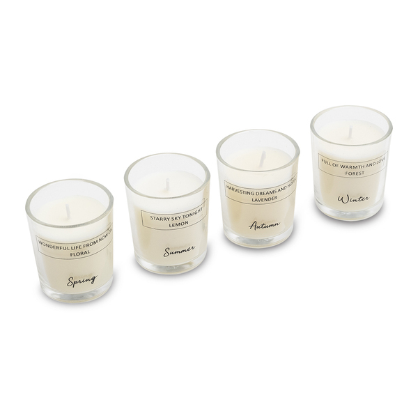 R17418.99.A - Seasons set of 4 scented candles, mix 