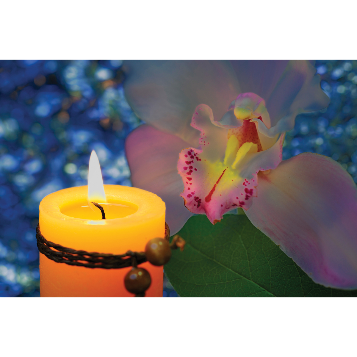 R17476 - Scented candle set, brown/yellow 