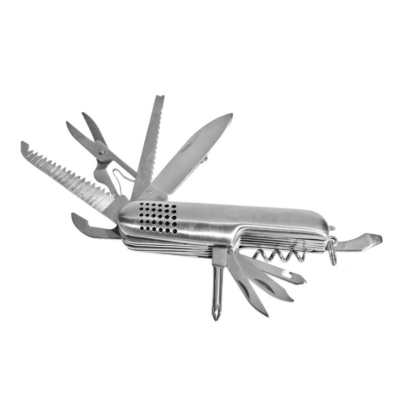 R17524 - Singen 13-function pocket knife, silver 