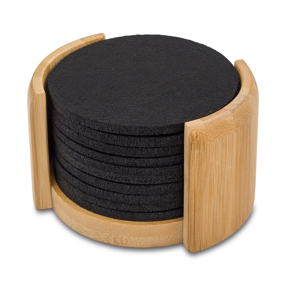 R17685.02 - Mazzo RPET felt coaster set, black 