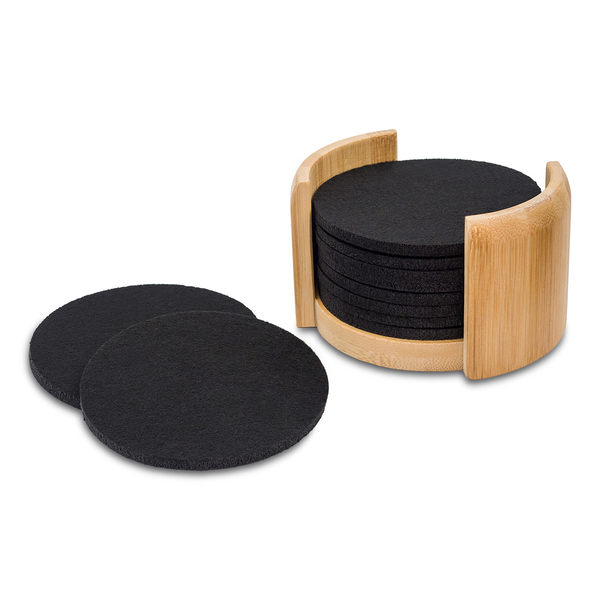 R17685.02 - Mazzo RPET felt coaster set, black 