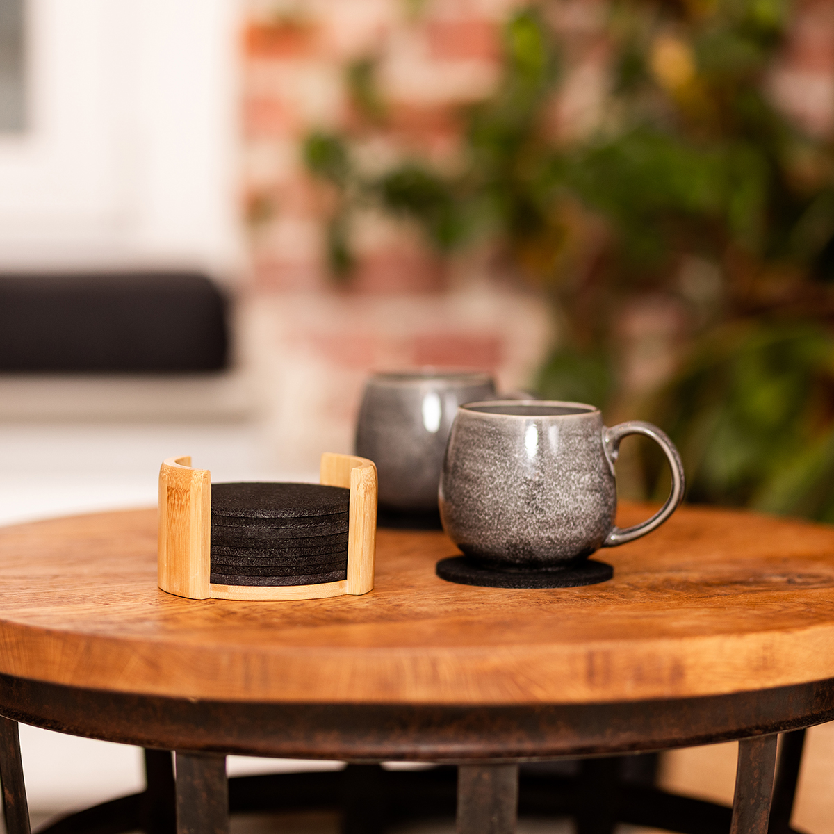 R17685.02 - Mazzo RPET felt coaster set, black 