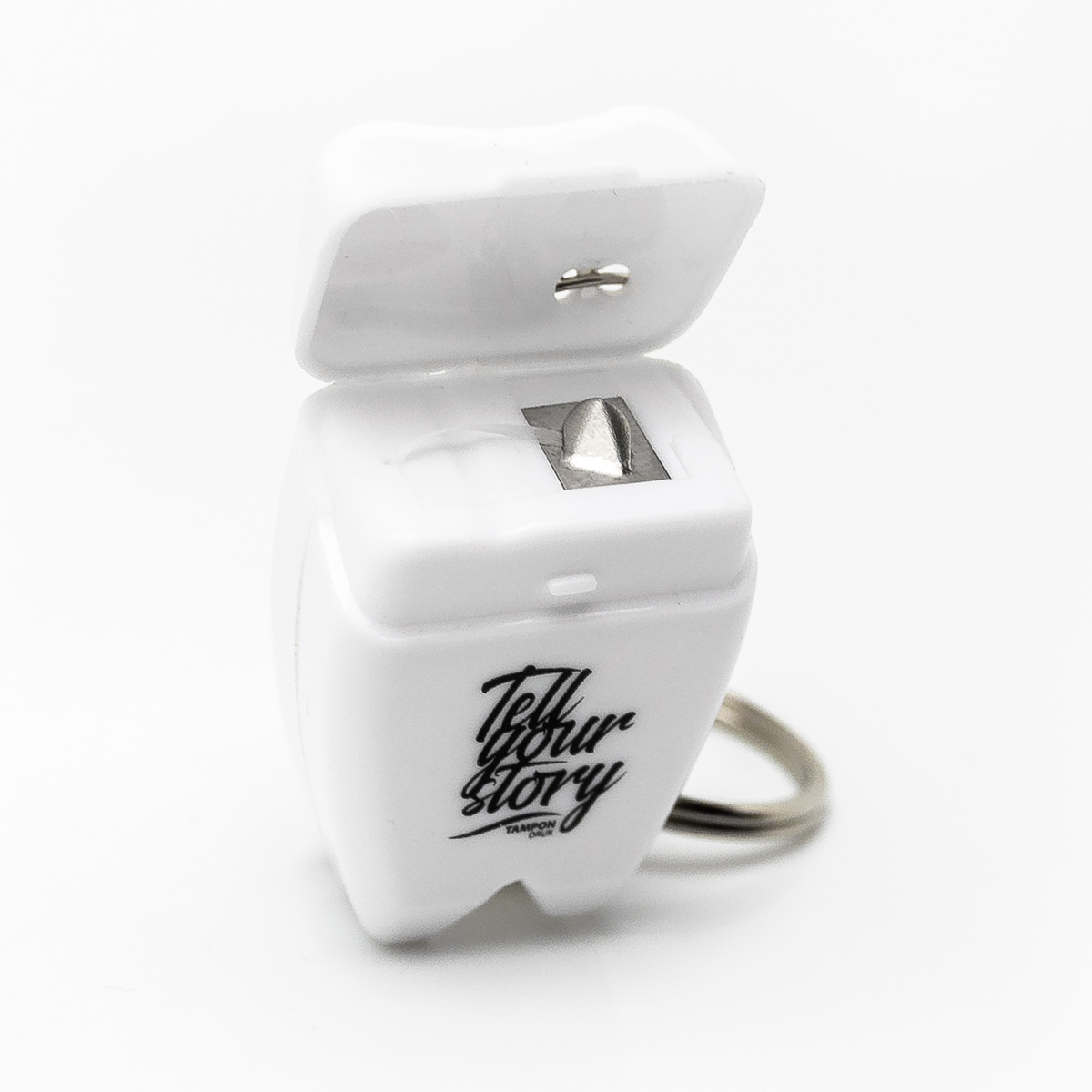 R17731.06 - Toothy keychain with dental floss, white 