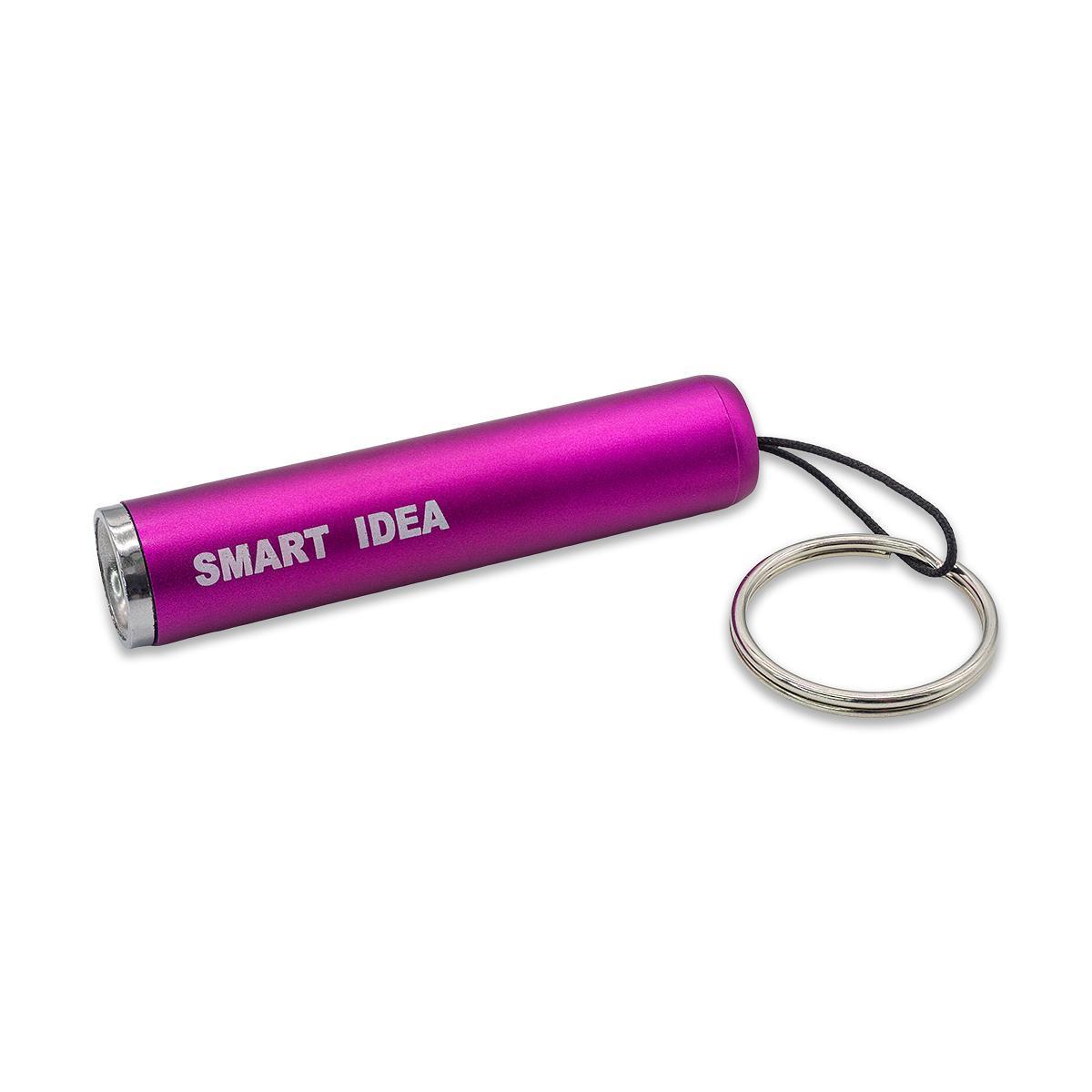 R17811.33 - LumiRing Keychain flashlight with illuminated logo, pink