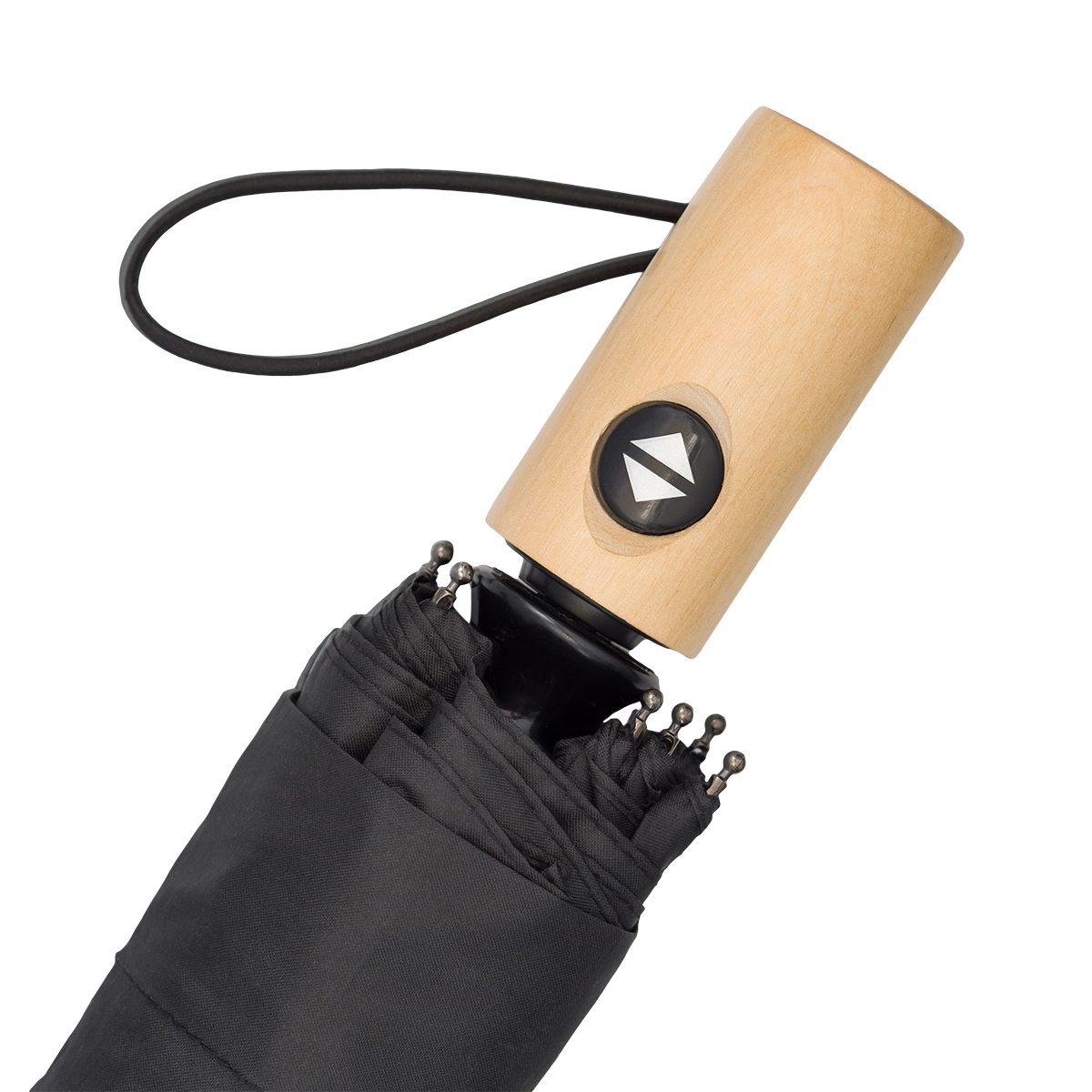 R17953.02 - Granton umbrella with wooden handle, black 