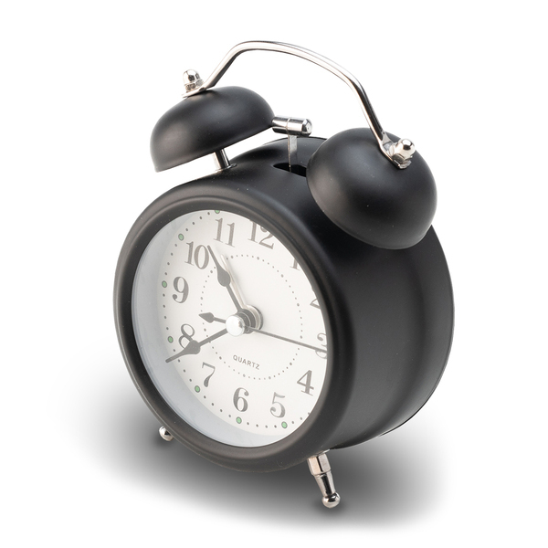R22116.02 - Retro Alarm Clock, black 